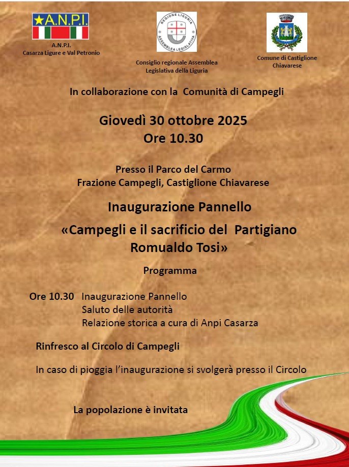 Campegli e il sacrificio del partigiano Romualdo Tosi