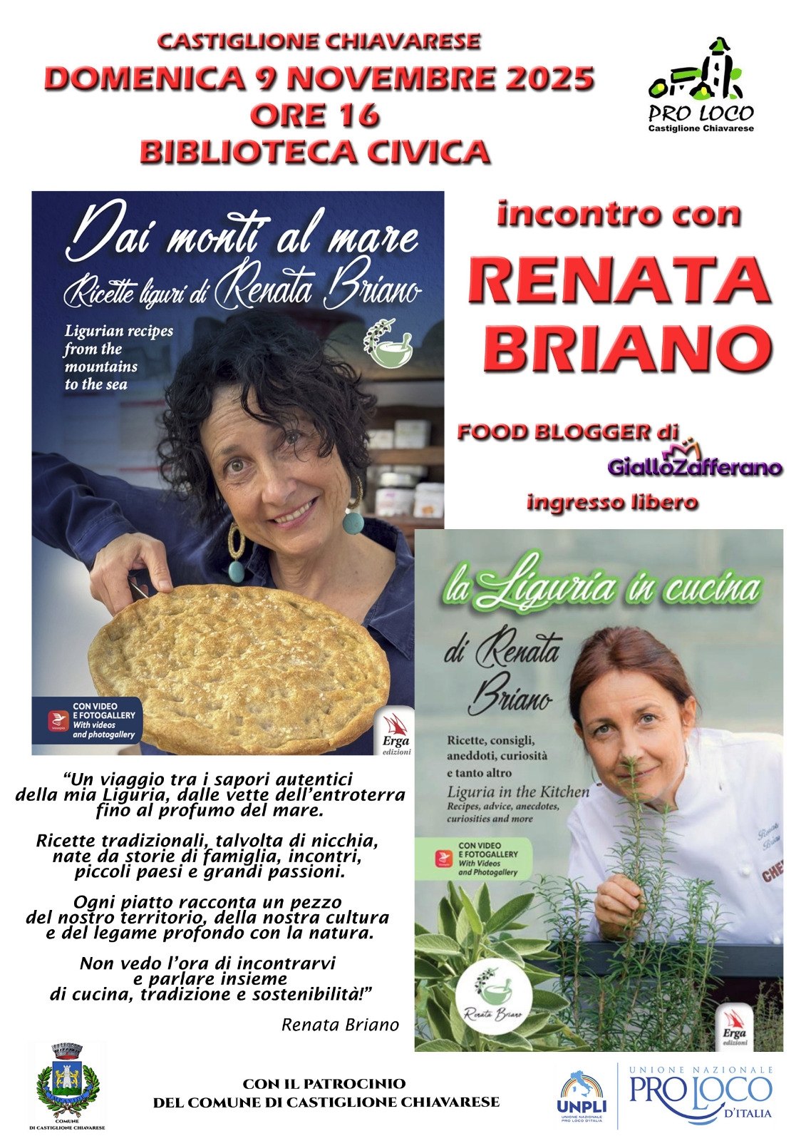 Dai monti al mare. In cucina con Renata Briano